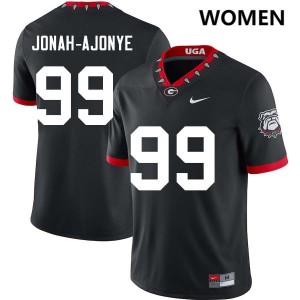 Women #99 Dawgs Joseph Jonah-Ajonye College Football Jerseys - 100th Anniversary Black