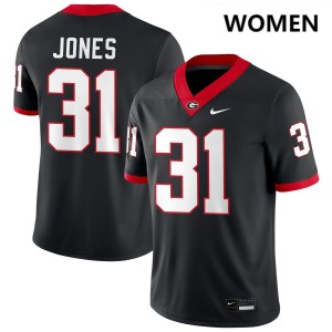 Womens #31 Dawgs Kyron Jones College Football Jerseys - Black