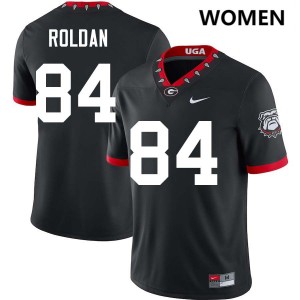 Womens #84 UGA Bulldogs Landon Roldan College Football Jersey - 100th Anniversary Black