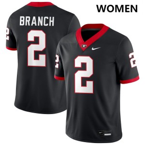 Womens #2 Dawgs Zion Branch College Football Jerseys - Black