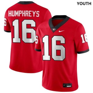 Youth #16 UGA London Humphreys College Football Jersey - Red