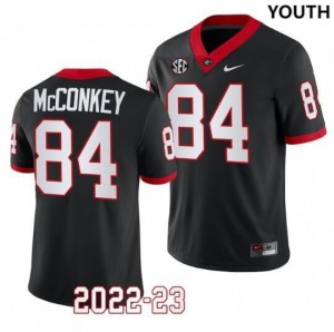 Youth #84 Football Georgia Ladd McConkey College Jersey - Black