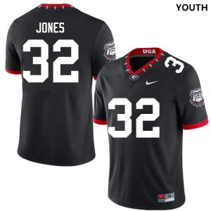 Youth #32 Georgia Bulldogs Cash Jones College Football Jersey - 100th Anniversary Black
