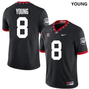 Youth #8 UGA Bulldogs Colbie Young College Football Jersey - 100th Anniversary Black