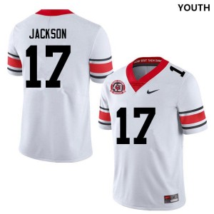 Youth #17 Georgia Dan Jackson College Football Jersey - 40th Anniversary White
