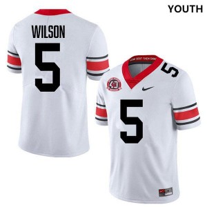Youth #5 UGA Raylen Wilson College Football Jersey - 40th Anniversary White