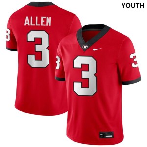 Youth #3 Georgia CJ Allen College Football Jersey - Red