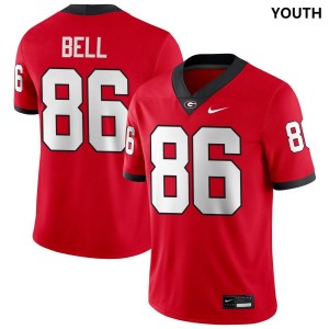 Youth #86 UGA Dillon Bell College Football Jersey - Red