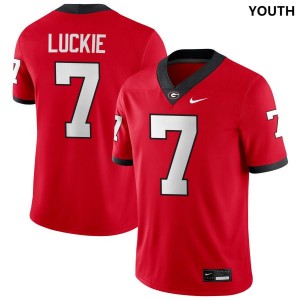 Youth #7 UGA Bulldogs Lawson Luckie College Football Jersey - Red