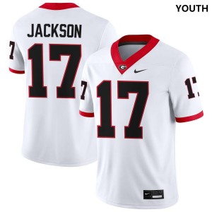 Youth #17 UGA Dan Jackson College Football Jersey - White