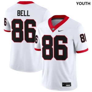 Youth #86 Georgia Bulldogs Dillon Bell College Football Jersey - White