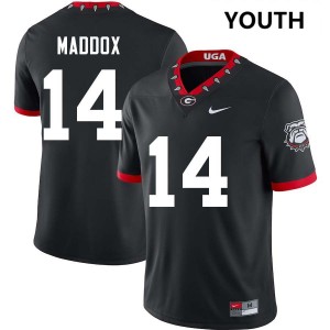 Youth(Kids) #14 UGA Bulldogs Adrian Maddox College Football Jersey - 100th Anniversary Black