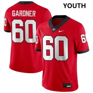 Youth(Kids) #60 Go Dawgs Beau Gardner College Football Jersey - Red
