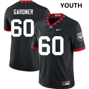 Youth(Kids) #60 Dawgs Beau Gardner College Football Jerseys - 100th Anniversary Black