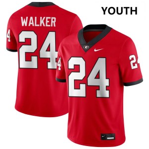 Youth(Kids) #24 Georgia Bo Walker College Football Jerseys - Red