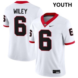 Youth(Kids) #6 UGA Bulldogs CJ Wiley College Football Jersey - White