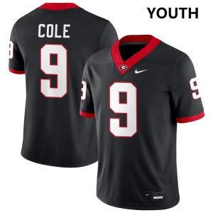 Youth(Kids) #9 Dawgs Chris Cole College Football Jersey - Black