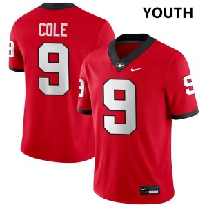 Youth(Kids) #9 Georgia Bulldogs Chris Cole College Football Jersey - Red