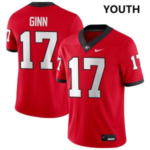 Youth(Kids) #17 Georgia Bulldogs Colter Ginn College Football Jerseys - Red