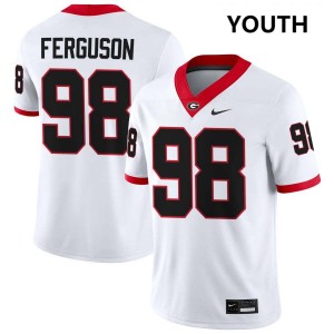 Youth(Kids) #98 Dawgs Connor Ferguson College Football Jersey - White