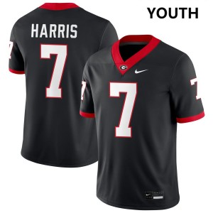 Youth(Kids) #7 UGA Daniel Harris College Football Jerseys - Black