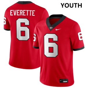Youth(Kids) #6 Georgia Bulldogs Daylen Everette College Football Jersey - Red