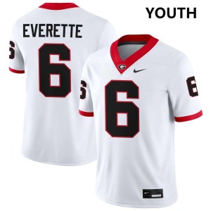 Youth(Kids) #6 Georgia Daylen Everette College Football Jerseys - White