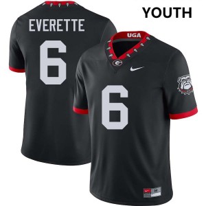 Youth(Kids) #6 University of Georgia Daylen Everette College Football Jersey - 100th Anniversary Black