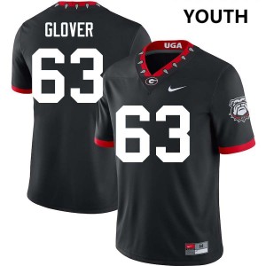 Youth(Kids) #63 Georgia Dontrell Glover College Football Jerseys - 100th Anniversary Black