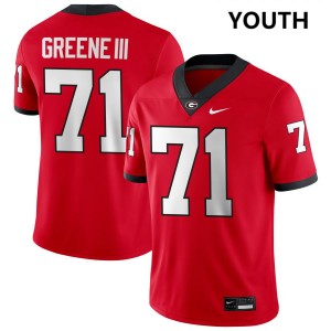 Youth(Kids) #71 University of Georgia Earnest Greene III College Football Jersey - Red