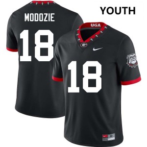 Youth(Kids) #18 Dawgs Elo Modozie College Football Jerseys - 100th Anniversary Black