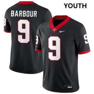 Youth(Kids) #9 Georgia Bulldogs Ethan Barbour College Football Jersey - Black