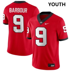 Youth(Kids) #9 UGA Ethan Barbour College Football Jerseys - Red