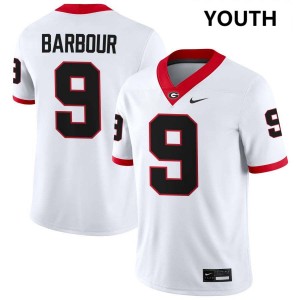 Youth(Kids) #9 Georgia Ethan Barbour College Football Jerseys - White