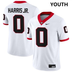 Youth(Kids) #0 Georgia Gabe Harris Jr. College Football Jerseys - White