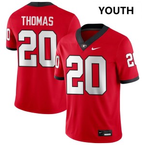 Youth(Kids) #20 UGA Bulldogs JaCorey Thomas College Football Jersey - Red