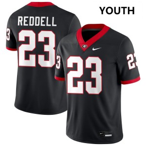Youth(Kids) #23 Georgia Bulldogs Jaden Reddell College Football Jerseys - Black