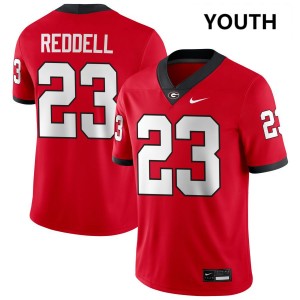Youth(Kids) #23 UGA Bulldogs Jaden Reddell College Football Jersey - Red