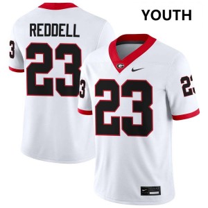 Youth(Kids) #23 UGA Bulldogs Jaden Reddell College Football Jersey - White