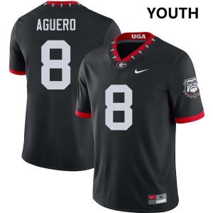 Youth(Kids) #8 Dawgs Joenel Aguero College Football Jerseys - 100th Anniversary Black