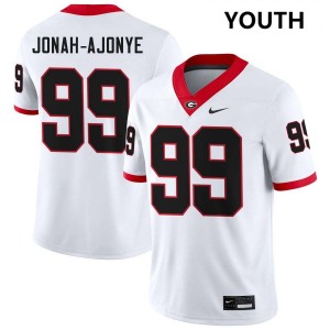 Youth(Kids) #99 Georgia Bulldogs Joseph Jonah-Ajonye College Football Jerseys - White