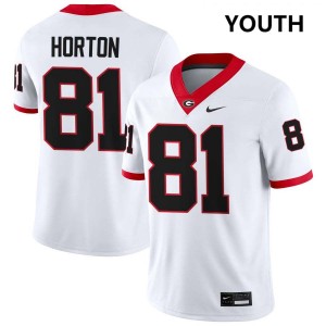 Youth(Kids) #81 Dawgs Josh Horton College Football Jerseys - White