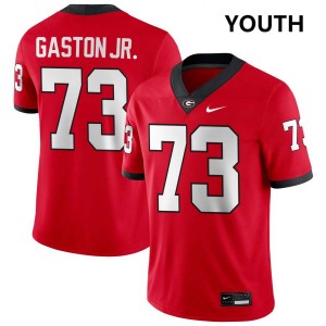 Youth(Kids) #73 Georgia Bulldogs Juan Gaston College Football Jerseys - Red