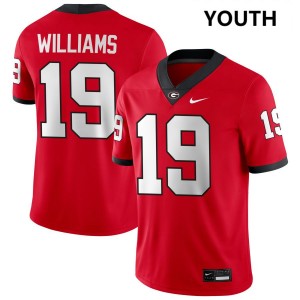 Youth(Kids) #19 UGA Bulldogs Justin Williams College Football Jersey - Red