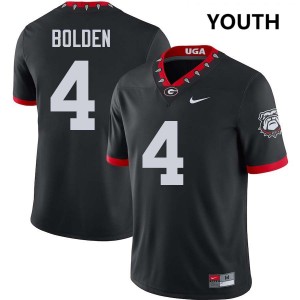 Youth(Kids) #4 Dawgs KJ Bolden College Football Jerseys - 100th Anniversary Black