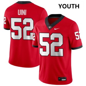 Youth(Kids) #52 Dawgs Michael Uini College Football Jerseys - Red