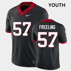 Youth(Kids) #57 Georgia Bulldogs Monroe Freeling College Football Jersey - Black