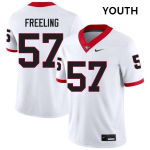 Youth(Kids) #57 Dawgs Monroe Freeling College Football Jerseys - White