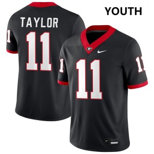Youth(Kids) #11 Dawgs Talyn Taylor College Football Jersey - Black