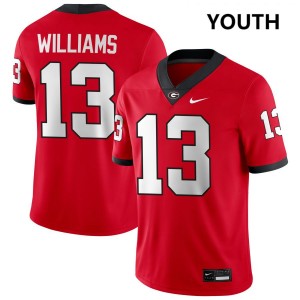 Youth(Kids) #13 University of Georgia Tyler J. Williams College Football Jersey - Red